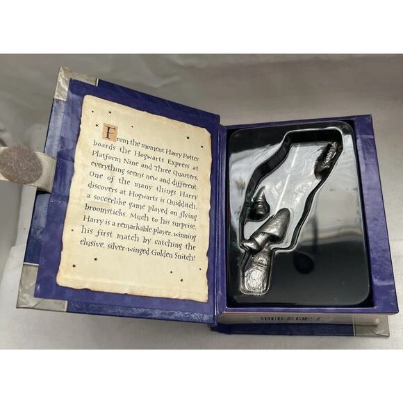 Hallmark Keepsake Christmas Ornament Harry Potter Flying Pewter 2000 - Picture 2 of 6